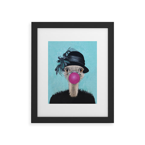 Coco de Paris Ostrich with bubblegum Framed Art Print
