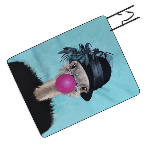 Coco de Paris Ostrich with bubblegum Picnic Blanket