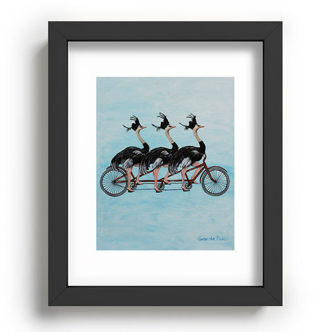 Coco de Paris Ostriches on bicycle Recessed Framing Rectangle