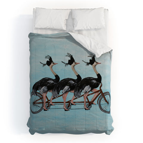 Coco de Paris Ostriches on bicycle Comforter