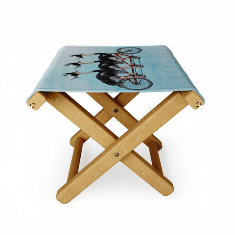 Coco de Paris Ostriches on bicycle Folding Stool