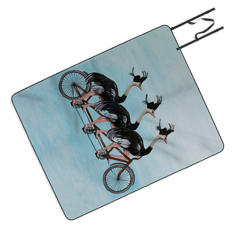 Coco de Paris Ostriches on bicycle Picnic Blanket