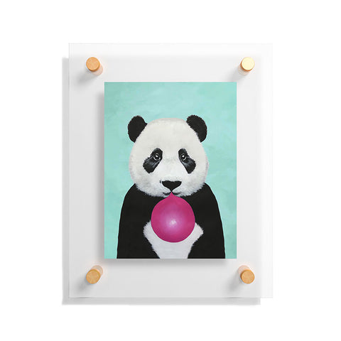 Coco de Paris Panda blowing bubblegum Floating Acrylic Print