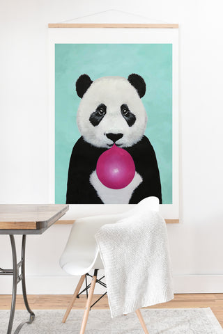 Coco de Paris Panda blowing bubblegum Art Print And Hanger