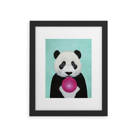 Coco de Paris Panda blowing bubblegum Framed Art Print
