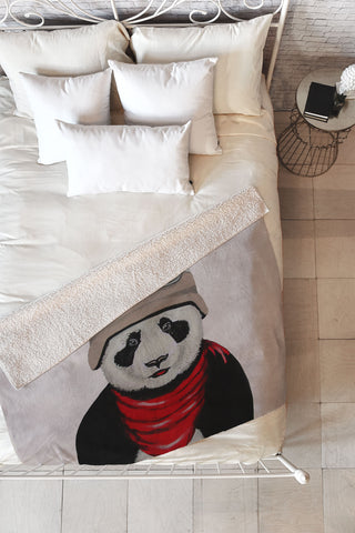 Coco de Paris Panda Pilot Fleece Throw Blanket