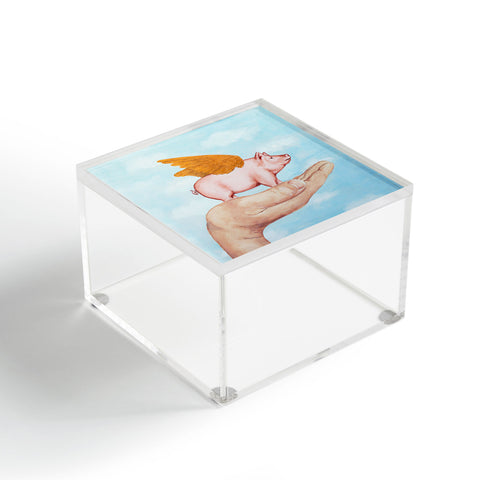 Coco de Paris Pig with Golden wings Acrylic Box