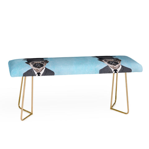 Coco de Paris Pug with stacked hats Bench