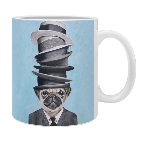 Coco de Paris Pug with stacked hats Coffee Mug