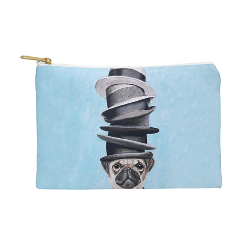 Coco de Paris Pug with stacked hats Pouch