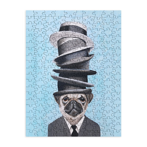 Coco de Paris Pug with stacked hats Puzzle