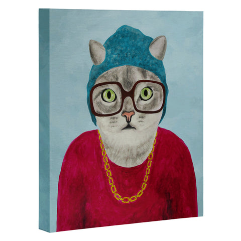 Coco de Paris Rapper Cat Art Canvas