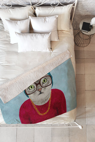 Coco de Paris Rapper Cat Fleece Throw Blanket
