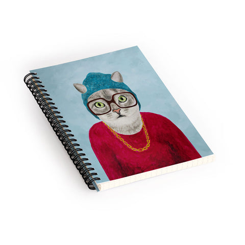 Coco de Paris Rapper Cat Spiral Notebook