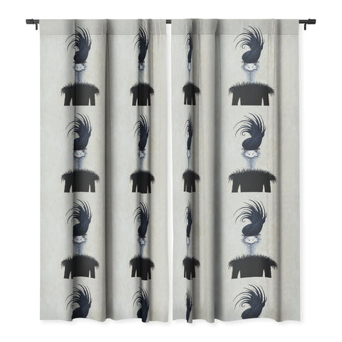 Coco de Paris Retro Ostrich Blackout Window Curtain