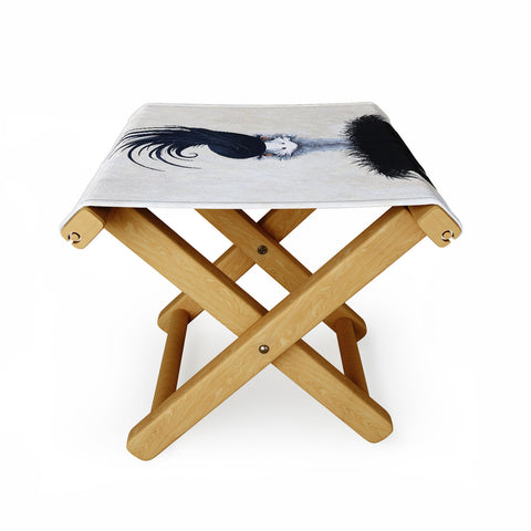 Coco de Paris Retro Ostrich Folding Stool