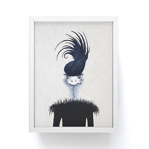 Coco de Paris Retro Ostrich Framed Mini Art Print