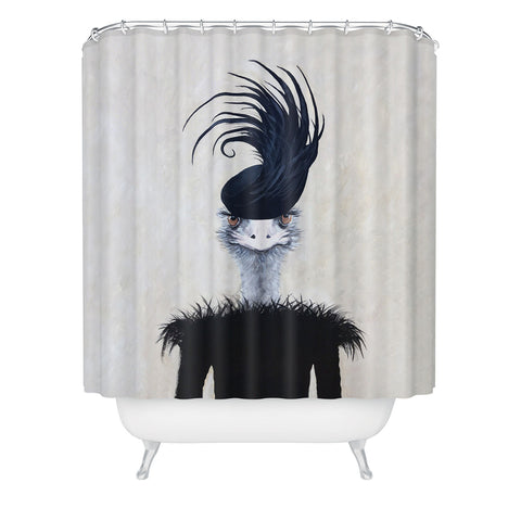 Coco de Paris Retro Ostrich Shower Curtain