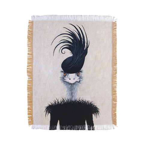 Coco de Paris Retro Ostrich Throw Blanket