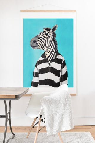 Coco de Paris Stripy Zebra Art Print And Hanger