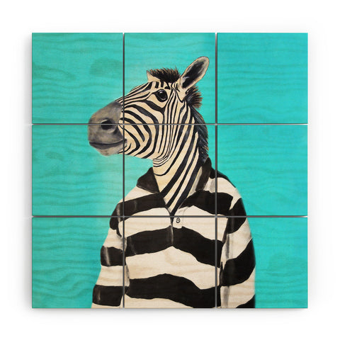 Coco de Paris Stripy Zebra Wood Wall Mural
