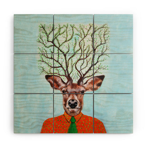 Coco de Paris Tree Deer Wood Wall Mural