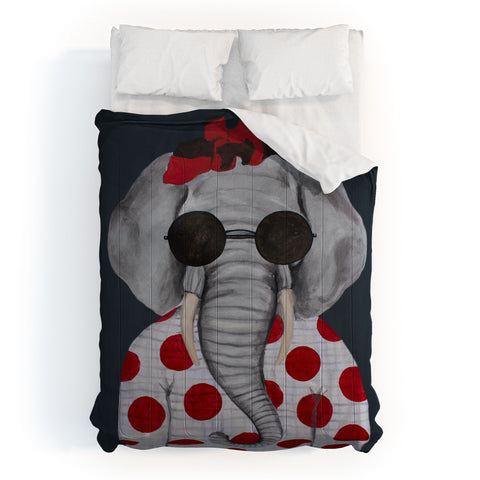 Coco de Paris Vintage elephant woman Comforter
