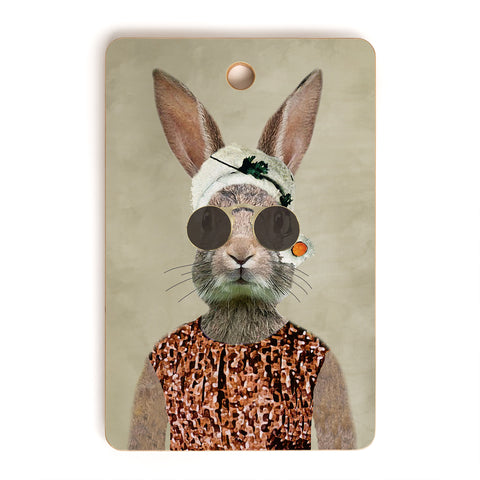 Coco de Paris Vintage Lady Rabbit Cutting Board Rectangle