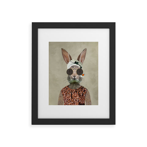 Coco de Paris Vintage Lady Rabbit Framed Art Print