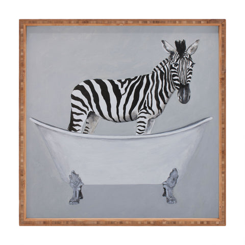 Coco de Paris Zebra in bathtub Square Tray