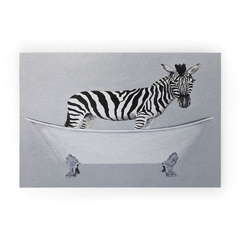 Coco de Paris Zebra in bathtub Welcome Mat