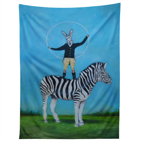 Coco de Paris Zebra with rabbit Tapestry