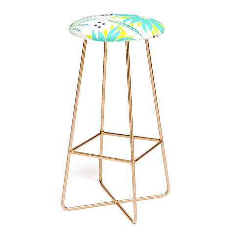 CocoDes Bright Tropical Flowers Bar Stool