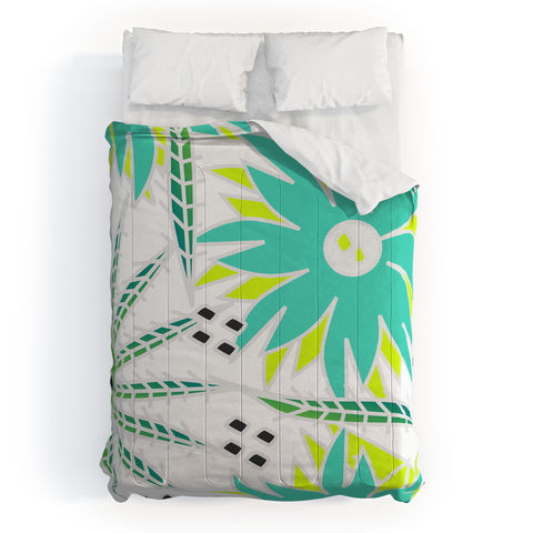 CocoDes Bright Tropical Flowers Comforter