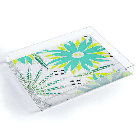 CocoDes Bright Tropical Flowers Acrylic Tray