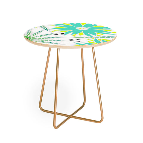 CocoDes Bright Tropical Flowers Round Side Table