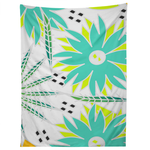 CocoDes Bright Tropical Flowers Tapestry
