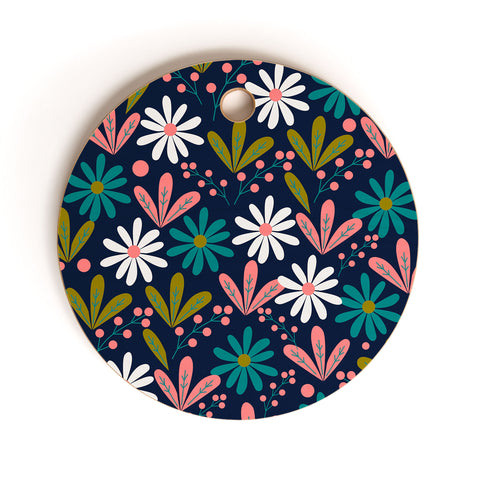 CocoDes Daisies at Midnight Cutting Board Round