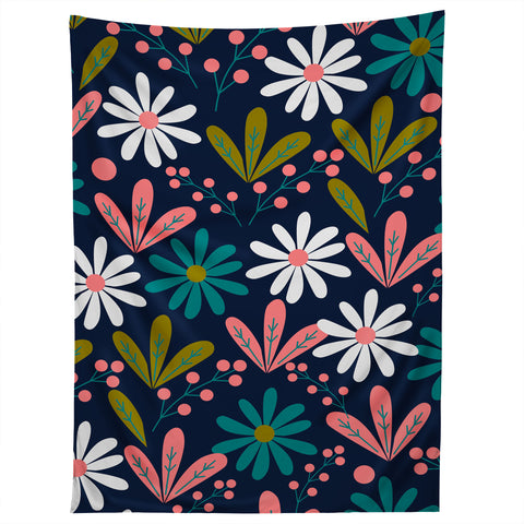 CocoDes Daisies at Midnight Tapestry
