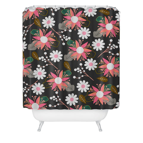 CocoDes Floral Fantasy at Night Shower Curtain
