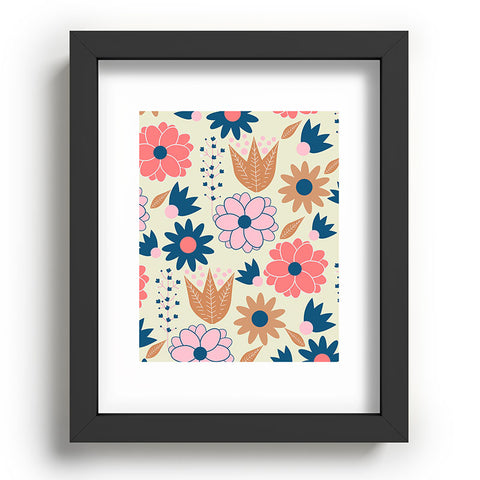 CocoDes Happy Spring Flowers Recessed Framing Rectangle