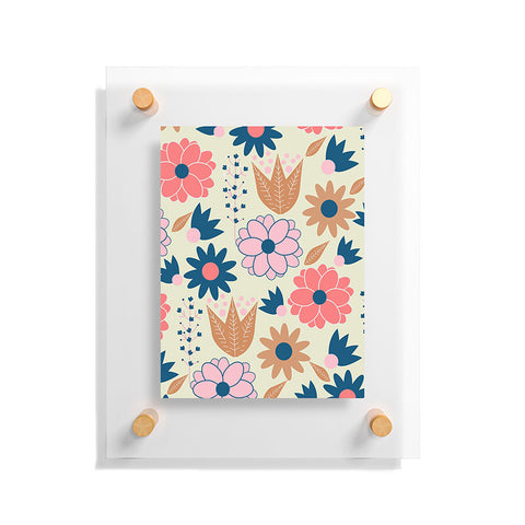 CocoDes Happy Spring Flowers Floating Acrylic Print