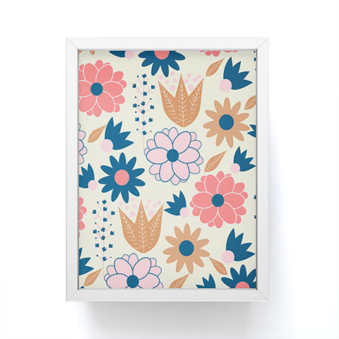 CocoDes Happy Spring Flowers Framed Mini Art Print