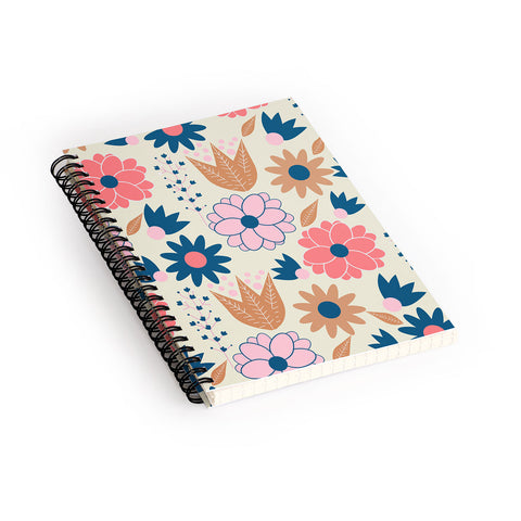 CocoDes Happy Spring Flowers Spiral Notebook