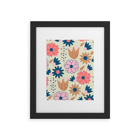 CocoDes Happy Spring Flowers Framed Art Print
