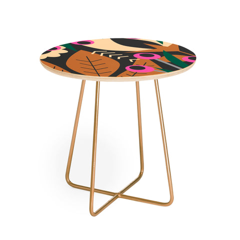 CocoDes Nocturnal Floral Garden Round Side Table