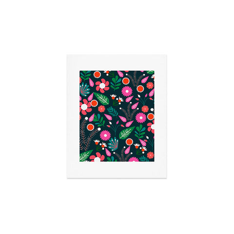 CocoDes Sweet Flowers at Midnight Art Print