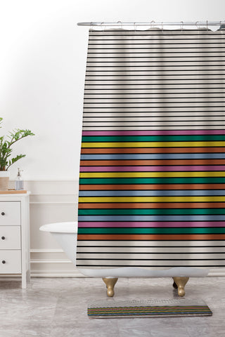 Colour Poems Abstract Arch III Shower Curtain And Mat