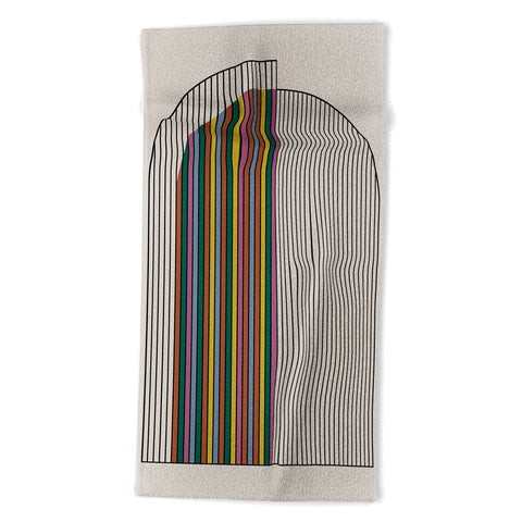 Colour Poems Abstract Arch III Beach Towel