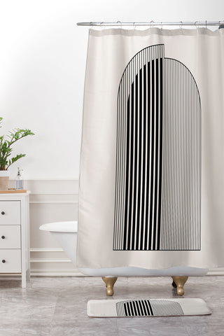 Colour Poems Abstract Arch Shower Curtain And Mat